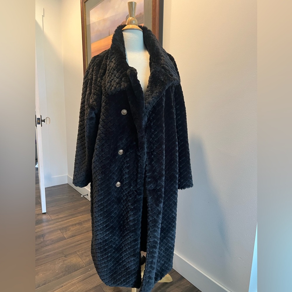 Faux fur coat